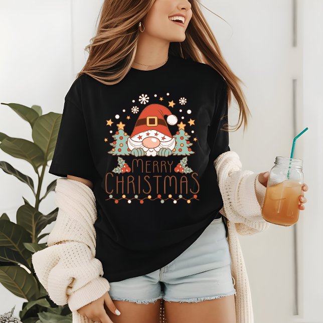 Camiseta Triblenda Feliz Navidad Cute Whimsical Festial Santa (Subido por el creador)