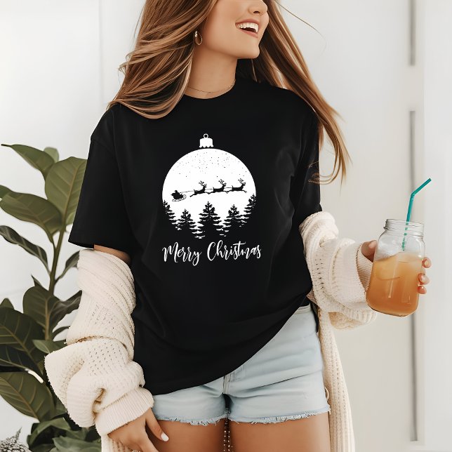 Camiseta Triblenda Feliz Navidad Decoración Bauble Santa Reindeer (Subido por el creador)