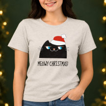 Feliz Navidad Gato Negro Divertido