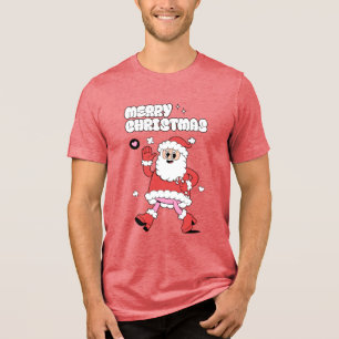 Camiseta Triblenda Feliz Navidad - Groovy Santa Strut