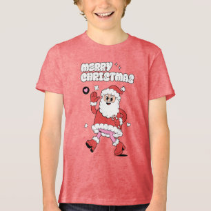 Camiseta Triblenda Feliz Navidad - Groovy Santa Strut