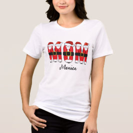 Camiseta Triblenda Feliz Navidad mamá nombre personalizado