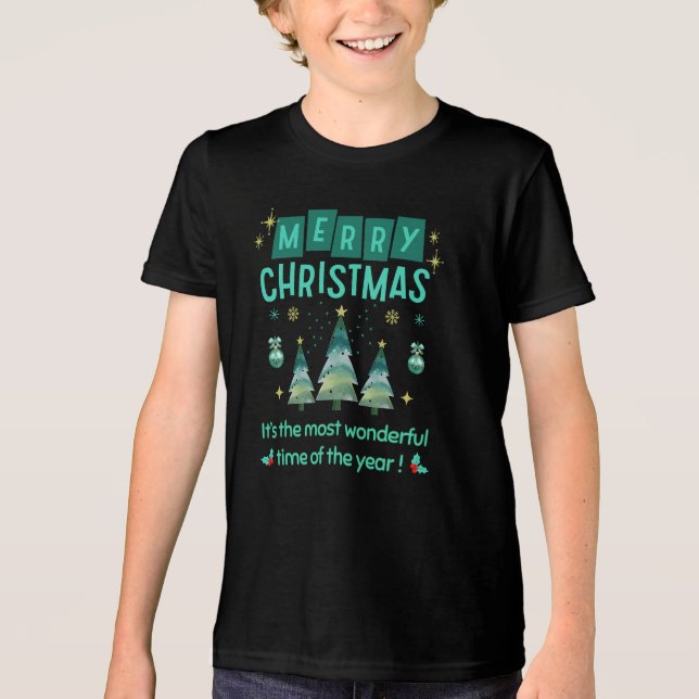 Camiseta Triblenda Feliz Navidad - Maravilloso momento del año T-Shi (Anverso)
