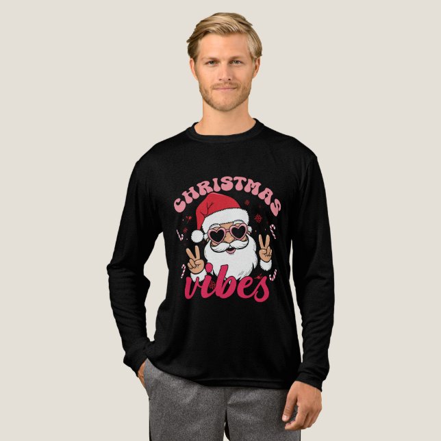 Camiseta Triblenda Feliz Navidad - Vibraciones Alegres (Anverso Completo)