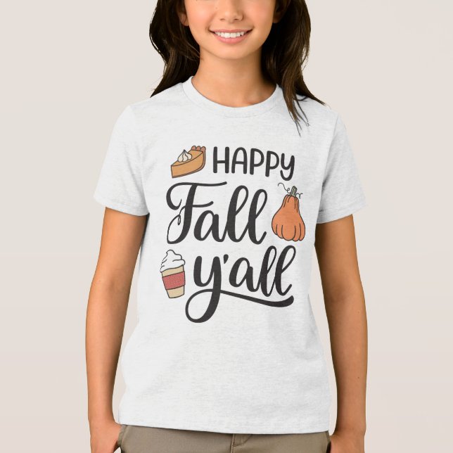 Camiseta Triblenda Feliz otoño (Anverso)