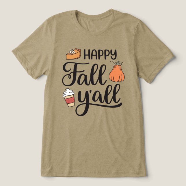 Camiseta Triblenda Feliz otoño (Diseño delantero )