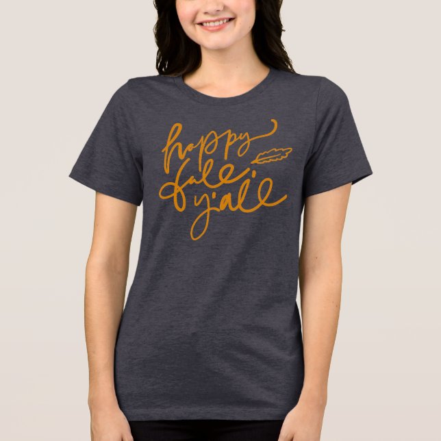 Camiseta Triblenda Feliz otoño (Anverso)