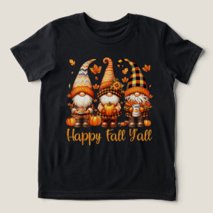 Camiseta Triblenda Feliz otoño y todos los Gnome Calabaza otoño Acció