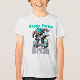 Camiseta Triblenda Feliz Pascua Bruh, Conejo de Pascua Dabbing