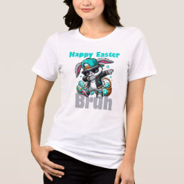 Camiseta Triblenda Feliz Pascua Bruh, Conejo de Pascua Dabbing