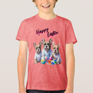 Camiseta Triblenda Feliz Pascua Bulldog Francés