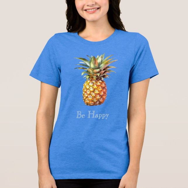 Camiseta Triblenda Feliz piña tropical (Anverso)