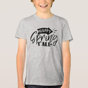 Camiseta Triblenda Feliz Primavera a Todos Tipografía Diseño-49765