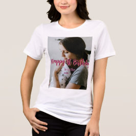 Camiseta Triblenda Feliz primer cumpleaños niños bebé madre naranja r