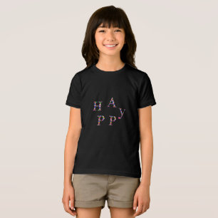 Camiseta Triblenda Feliz verano Daisy Flor Alphabet