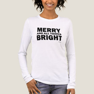 Camiseta Triblenda Feliz y todas las cosas brillantes   Navidad
