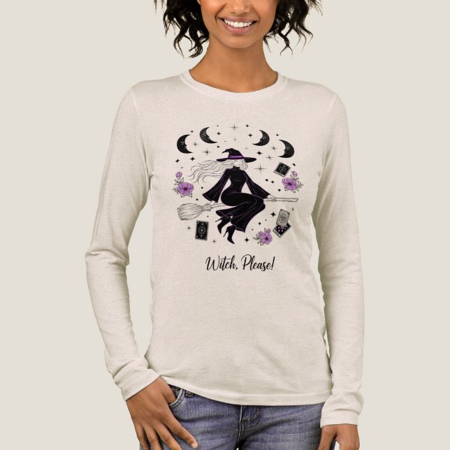 Camiseta Triblenda Feminist Witch Halloween T-Shirt | “Witch Please " (Anverso)
