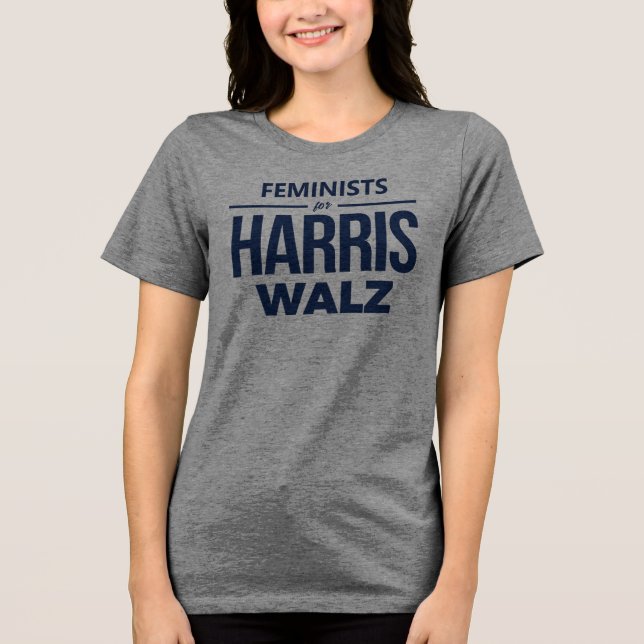 Camiseta Triblenda Feministas de Harris Walz (Anverso)