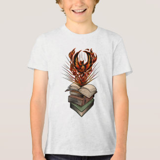 Camiseta Triblenda Fénix Ardiente Elevándose de Arte de Fantasía de L
