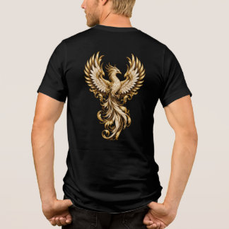 Camiseta Triblenda Fénix Dorada Marfil Dorado Estampado en la Parte P
