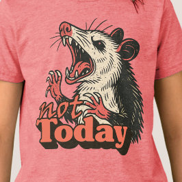 Camiseta Triblenda Feral Angry Possum no niños de la tipografía de ho