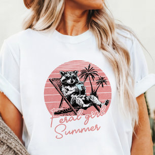 Camiseta Triblenda Feral Chica Summer Raccoon