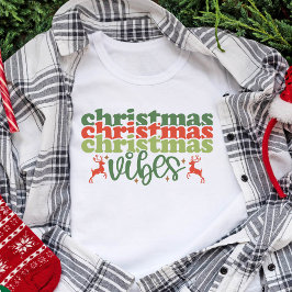 Camiseta Triblenda Feriadas de los Navidades Vibes Retro Groovy
