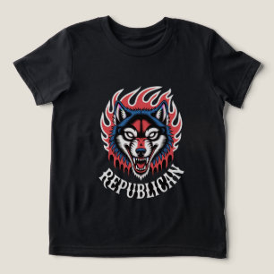 Camiseta Triblenda Feroy Wolf Head Aggressive Fire Wolf Bold Animal