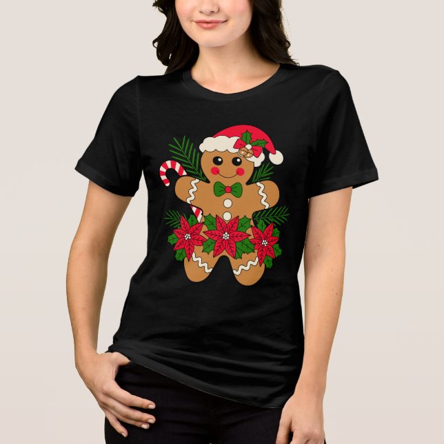 Camiseta Triblenda Festive Gingerbread Joy (Anverso)