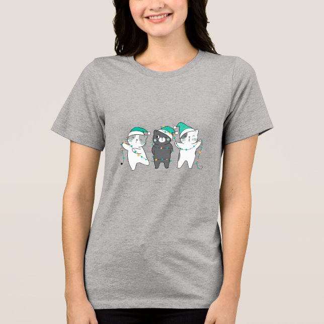 Camiseta Triblenda festive hats, Christmas lights (Anverso)
