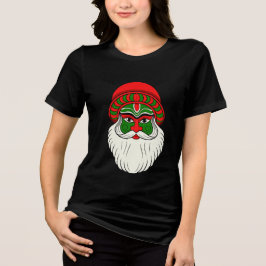 Camiseta Triblenda Festive Indian Santa Claus Print