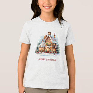 Camiseta Triblenda Festividad de los Navidades de Gingerbread House