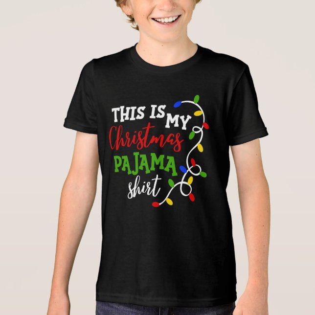 Camiseta Triblenda Festividades de la fiesta de las camisas de Pajama (Anverso)