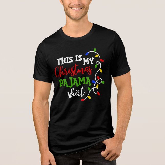 Camiseta Triblenda Festividades de la fiesta de las camisas de Pajama (Anverso)
