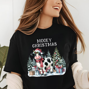Camiseta Triblenda Festividades de la granja Moo-y Cow en navidades