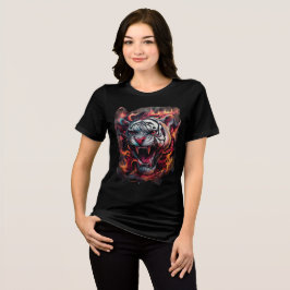 Camiseta Triblenda Fierce Flaming Tiger Art Print