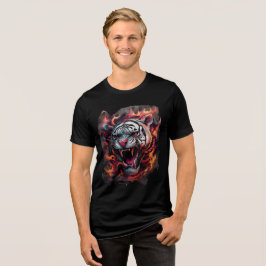 Camiseta Triblenda Fierce Flaming Tiger Art Print