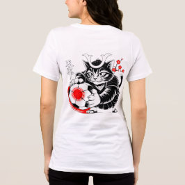 Camiseta Triblenda Fierce Samurai Cat Soccer Japanese Warrior Sports