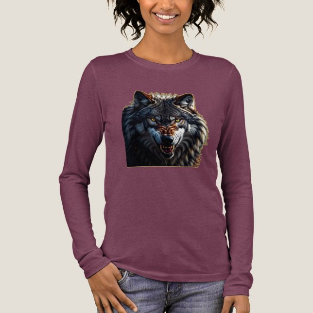 Camiseta Triblenda Fierce Wolf – Symbol of Strength and Freedom (Anverso)