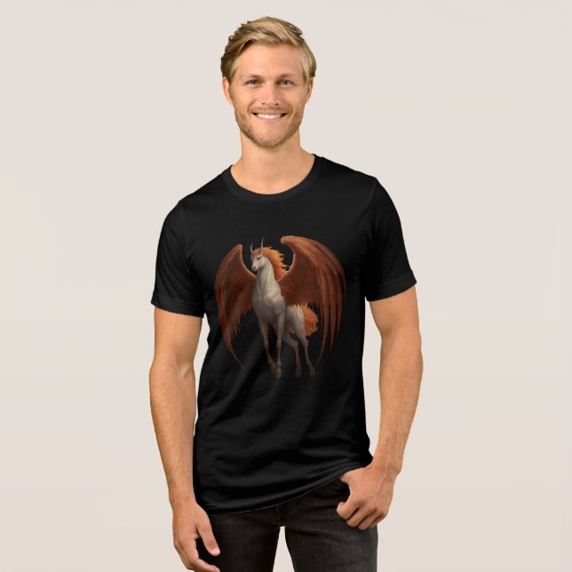 Camiseta Triblenda Fiery-Winged Unicorn Pegasus Hybrid (Anverso Completo)
