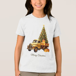 Camiseta Triblenda Fiesta de árbol de navidad de camiones Gold