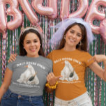 Camiseta Triblenda Fiesta de Bachelorette de Novia<br><div class="desc">Este diseño también está disponible en otros modelos de teléfono. Elija Tipo de dispositivo para ver otros fundas de iPhone, Samsung Galaxy o Google. Algunos estilos se pueden cambiar seleccionando Estilo si se trata de una opción. Este diseño puede ser personalizado en el área proporcionada cambiando la foto y/o el...</div>