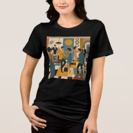 Camiseta Triblenda Fiesta de Baile de Martini Hípico de Mitad de Sigl