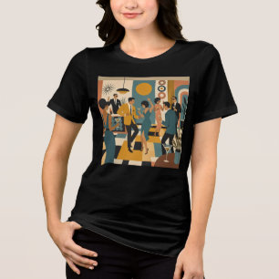 Camiseta Triblenda Fiesta de Baile de Martini Hípico de Mitad de Sigl
