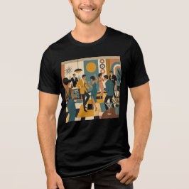Camiseta Triblenda Fiesta de Baile de Martini Hípico de Mitad de Sigl