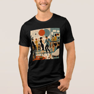 Camiseta Triblenda Fiesta de baile hípica de cóctel de mediados de si