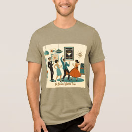 Camiseta Triblenda Fiesta de Cócteles Es Hora del Martini de Época Mo