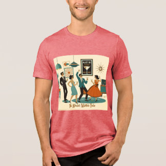 Camiseta Triblenda Fiesta de Cócteles Es Hora del Martini de Época Mo