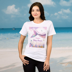 Camiseta Triblenda Fiesta de cola de sirena pastel océano niña