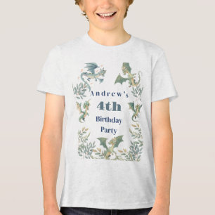 Camiseta Triblenda Fiesta de cumpleaños de Dragon Boys 3º 4º 5º